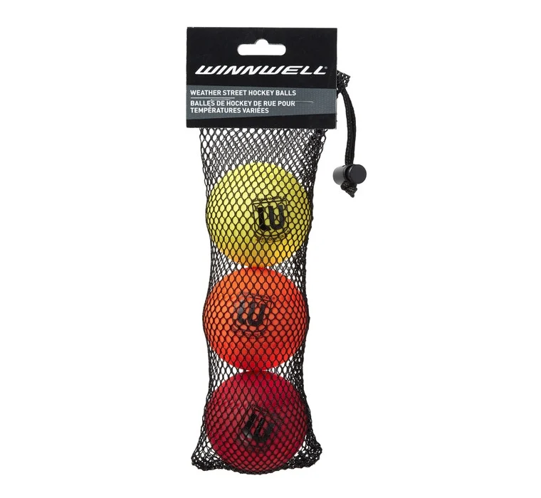 WINNWELL míčky hokejbal barevné 3 pack